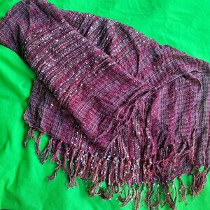 Pink scarf with sequins